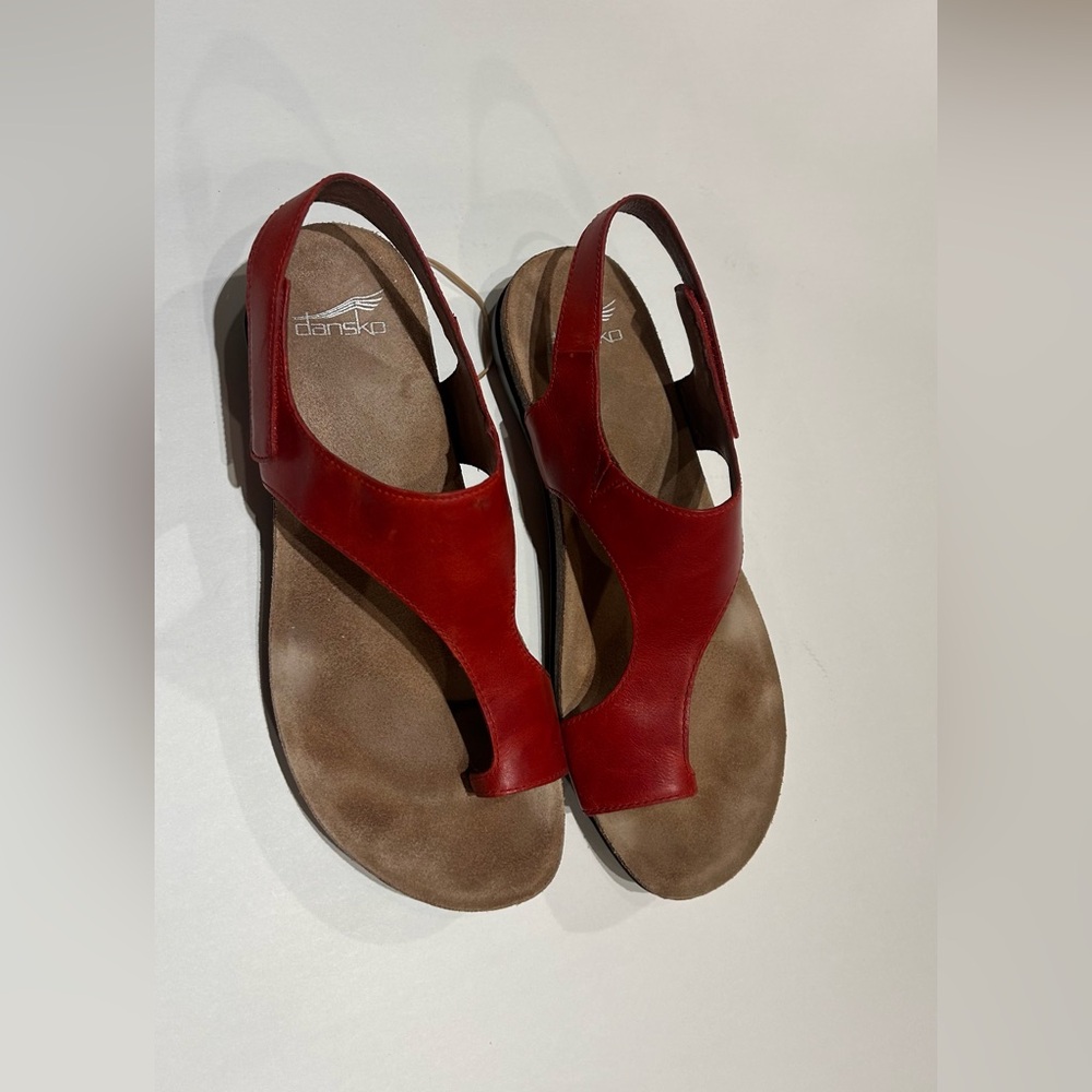 Dansko Reece Women Leather Slingback Toe-Loop Sandals size 10 (40) support shoe - Picture 5 of 9